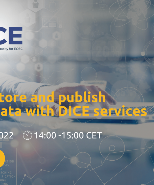 Securely store and publish research data with DICE services